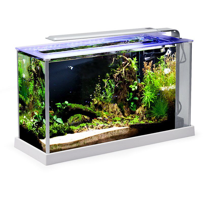 阿诺比 家用全套造景智能小型桌面生态缸水族箱超白玻璃鱼缸A368
