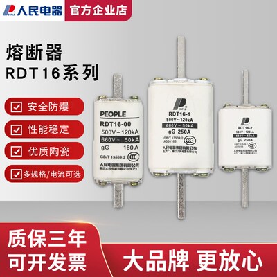 人民电器集团RDT16-00 NT00 RT36 160A 200A250A熔断器保险丝熔芯