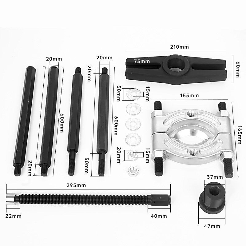 变速箱轴承取出器培林拆卸工具卡盘式双盘拉马套装 6吨机械式螺杆