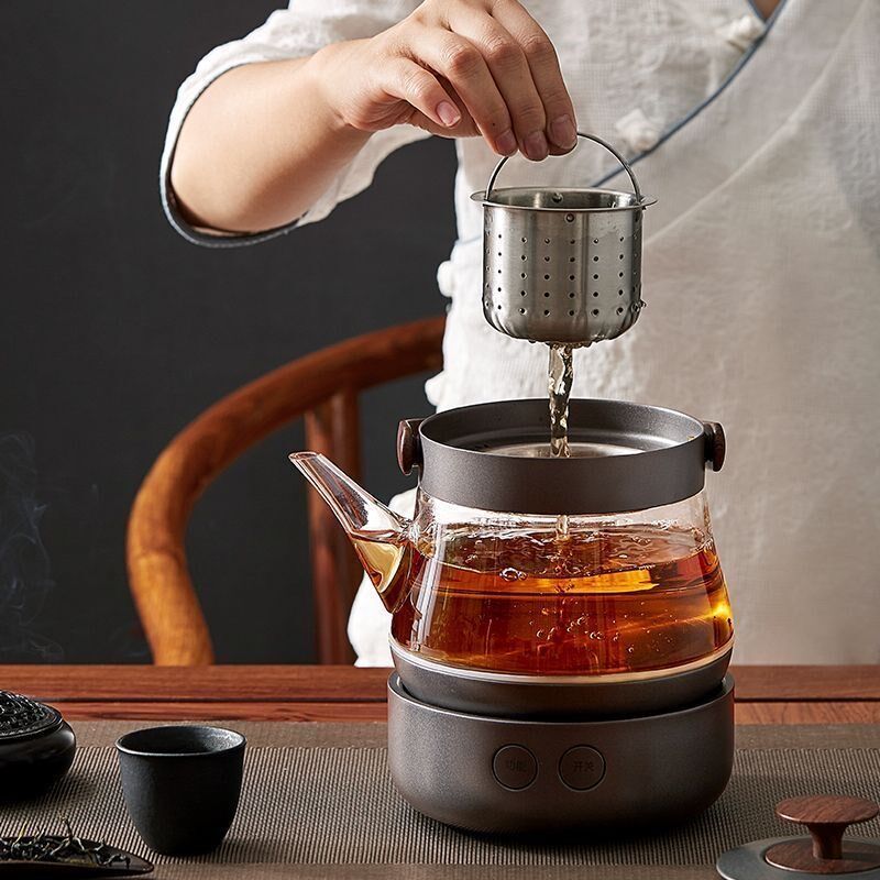 智蔚烧水壶玻璃煮茶器提梁茶具电热茶炉煮茶壶家用电热炉变频恒温