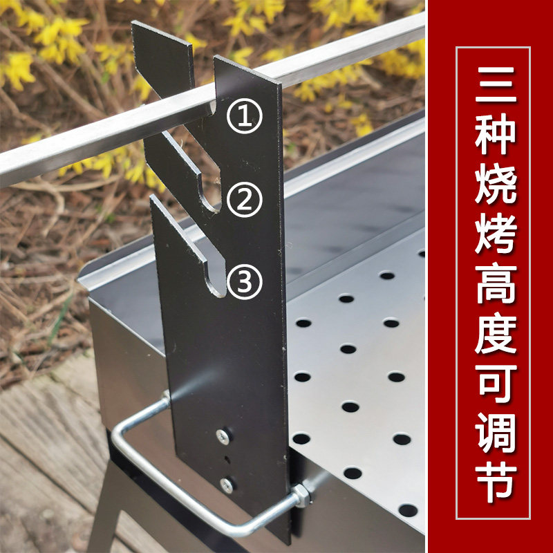 烧烤架家用烤羊腿炉子木炭烤羊排叉子自动旋转户外木炭烤鸭炉全套