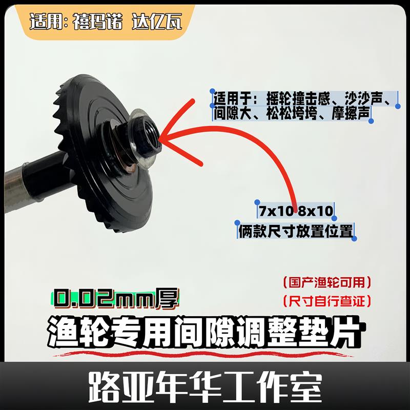 卷线器摇臂框量间隙调整垫片渔轮专用调整垫片超薄握丸调整垫片图片