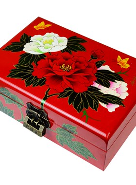 民间特色手工艺品漆器首饰盒中国特色礼物送老外珠宝收纳盒