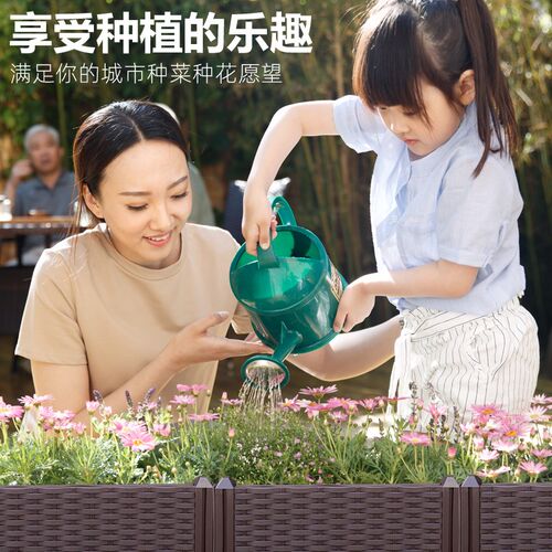 阳台种菜盆家庭屋顶窗台长方形塑料花盆外摆花箱天台楼顶种植箱特