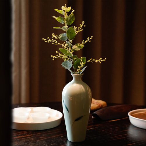 景德镇陶瓷花瓶禅意复古陶罐陶瓷客厅茶桌茶室插花装饰餐桌面摆件