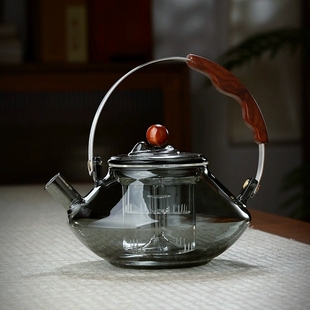 新款山河提梁茶壶加厚耐高温玻璃煮茶壶大容量茶壶电陶炉烧水茶具