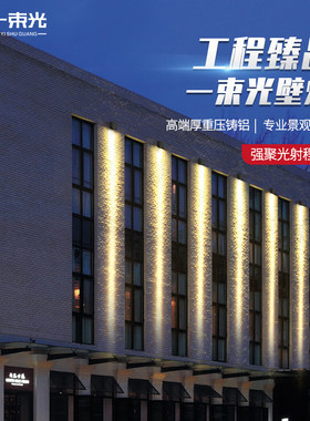 一束光聚光射灯户外壁灯防水双向led酒店别墅庭院花园外墙氛围灯