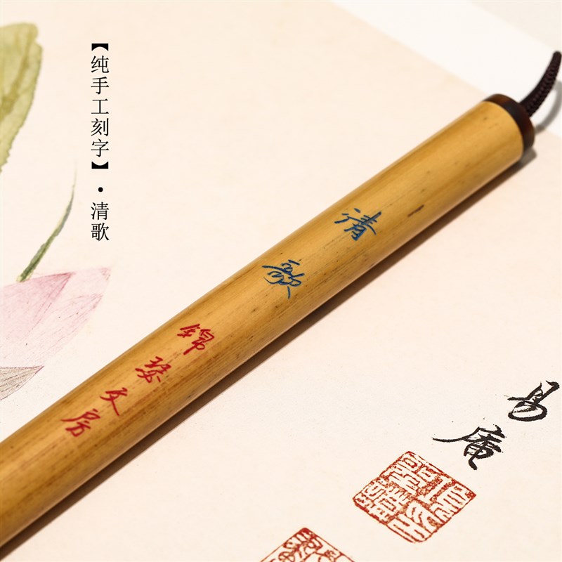 锦瑟文房古法纯紫毫兼毫缠纸鸡距笔小楷毛笔专业款书法高端清歌