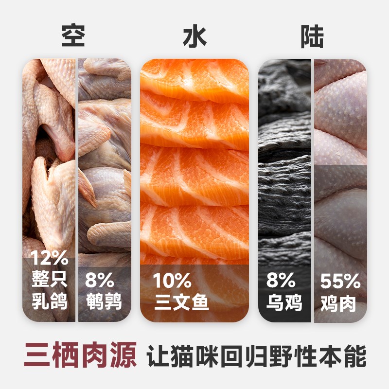 异兽低温烘焙猫粮全价营养成猫幼猫5种陆水空肉源增长肌肉