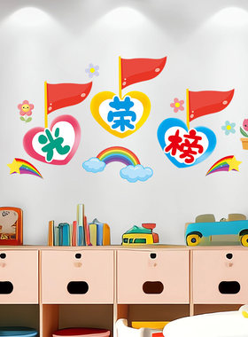 教室图书角读书阅读区墙面装饰墙贴纸自粘小学幼儿园班级文化贴画