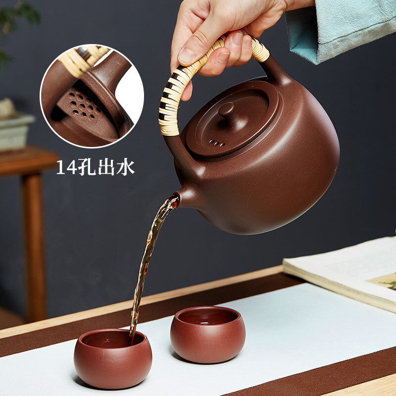 宜兴紫砂烧茶壶提梁煮茶烧水壶电陶炉煮水蒸茶器电热茶炉陶瓷茶具