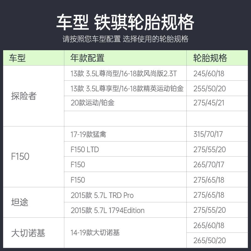九候适用于福特探险者F150猛禽坦途大切诺基改装铁骐轮胎AT轮胎