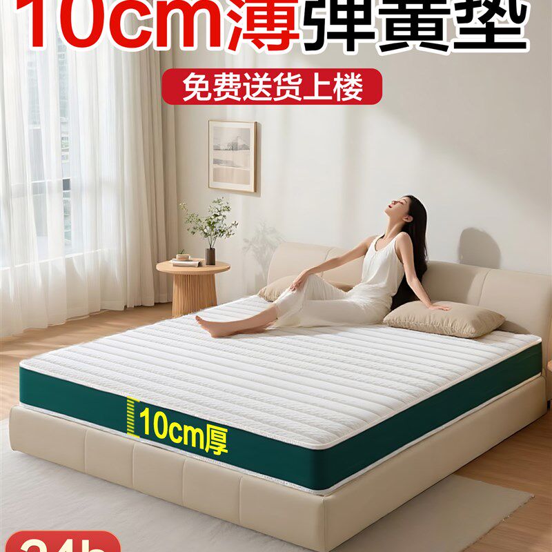 弹簧床垫10cm厚高箱薄款15公分独立袋装席梦思弹簧床垫椰棕乳胶图片