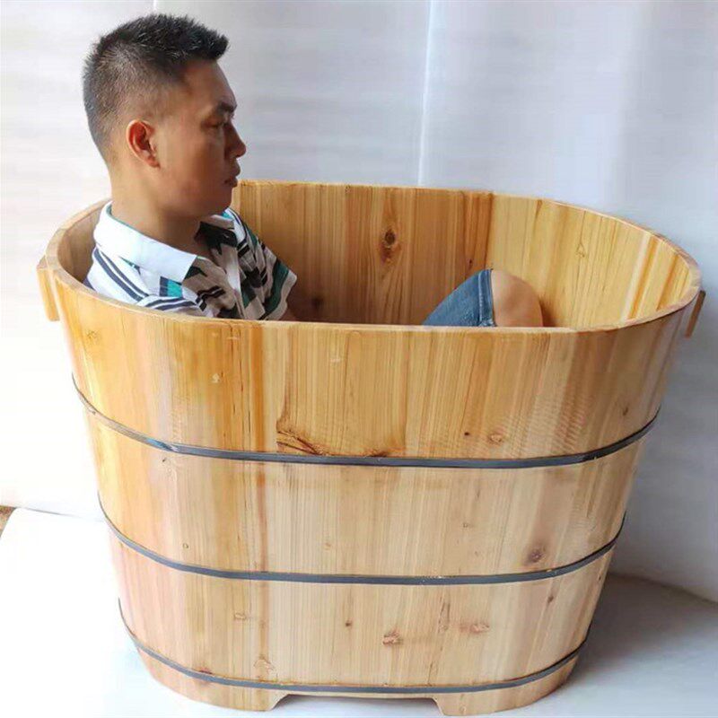 泡澡桶成人木桶浴桶小户型浴室实木洗澡盆大人全身熏蒸泡澡沐浴盆