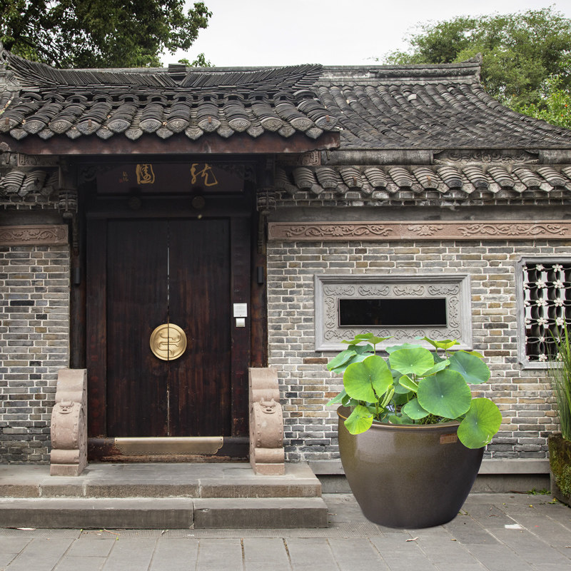 陶瓷大缸景德镇鱼缸水缸养鱼庭院特大号睡莲荷花缸室外养花盆摆件