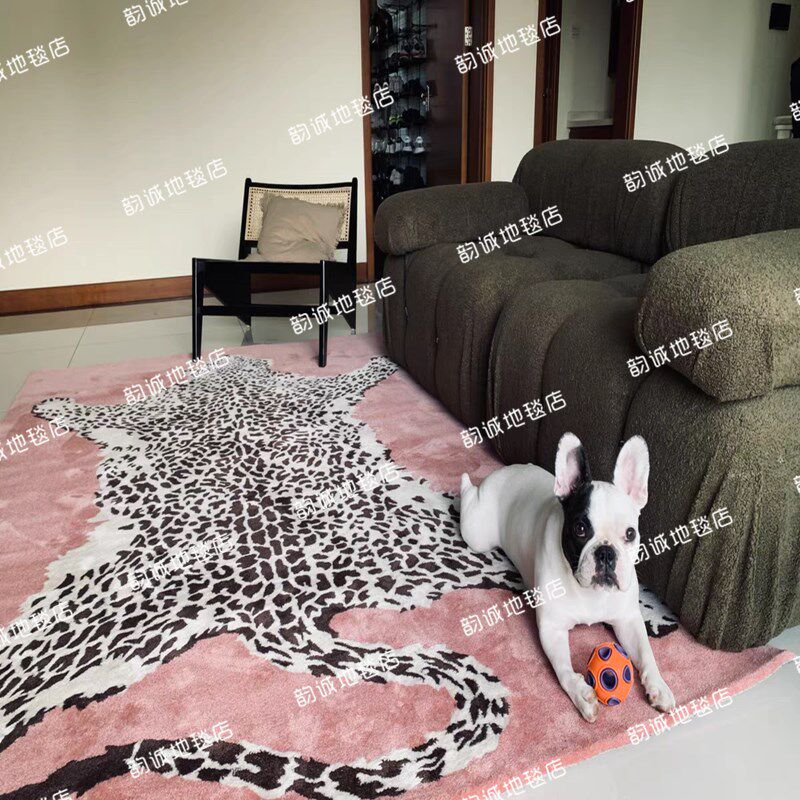 动物地毯豹子造型客厅茶几卧室家用地毯全铺书房衣帽间床尾床边毯