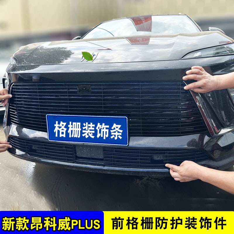 24-25款别克昂科威PLUS中网改装前脸保险杠防虫网用品配件装饰条