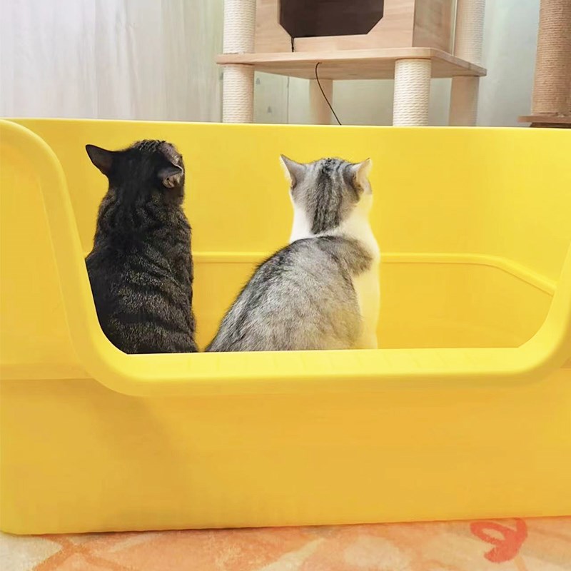 猫砂盆超大号半封闭特大号防外溅猫咪厕所巨型巨大80cm缅因全开放