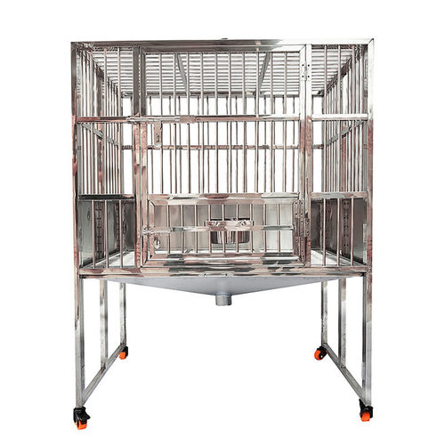 加厚折叠不锈钢漏斗狗笼子大型犬中型犬小型犬笼水冲托盘拉布拉多