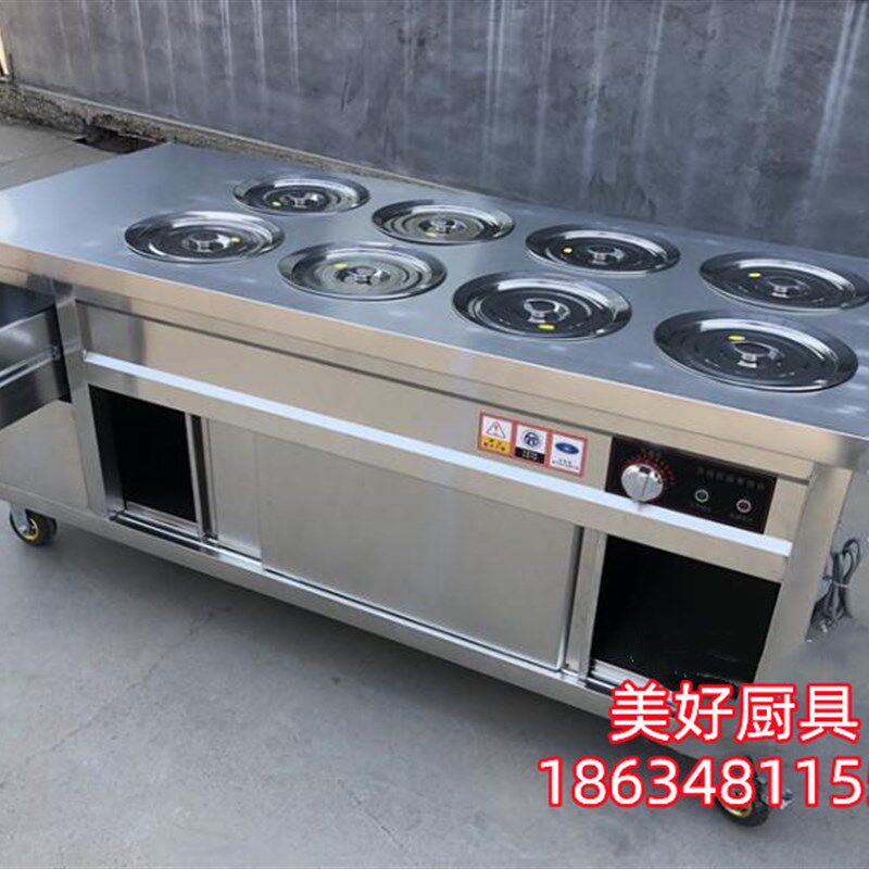 商用不锈钢保温粥车早餐车流动摆摊粥车小车美食车营养粥车外卖车