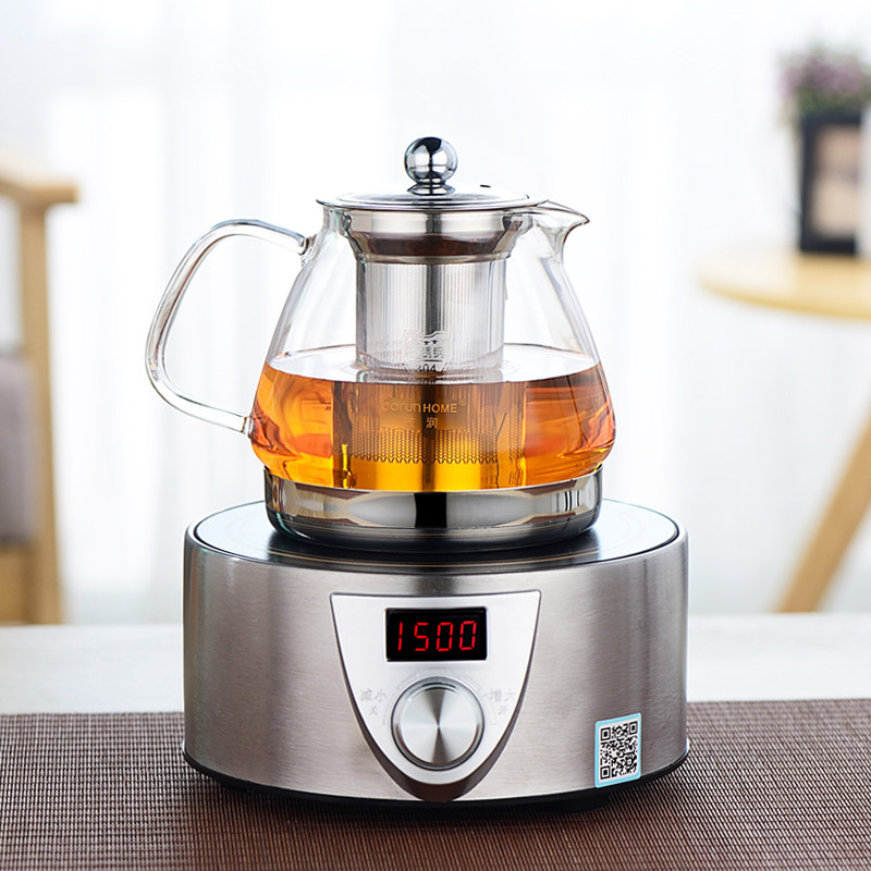 玻璃茶壶煮茶器黑晶炉煮水耐热泡茶壶电磁炉煮茶壶加热烧水壶套装