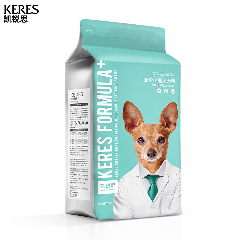 凯锐思 小鹿犬狗粮专用幼犬成犬小型犬幼崽幼犬粮专用粮靓毛4斤