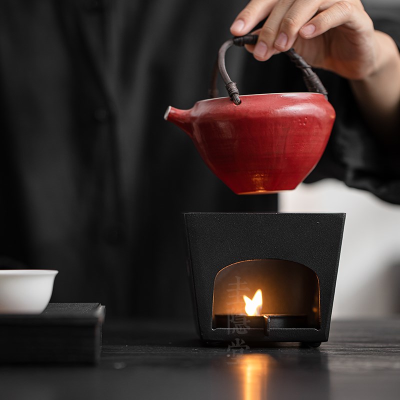 圭隐堂铁艺温茶器家用蜡烛台酒精灯温酒煮茶器保温烤茶暖茶小茶炉