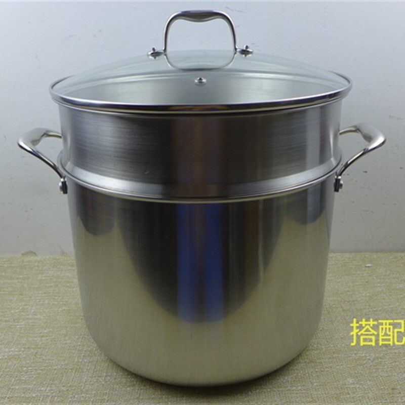 少见18-10不锈钢商用家用大汤锅深汤锅卤菜锅炖锅三层一体成型