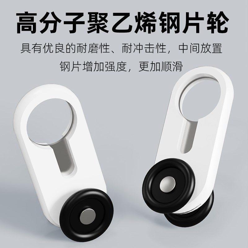 静音窗帘明装轨道双轨滑轨双排窗帘杆窗帘盒一体式双层铝合金轨道