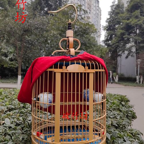 四川成都手工老竹画眉笼子 贴青笼 全套包邮 川笼画眉鸟笼