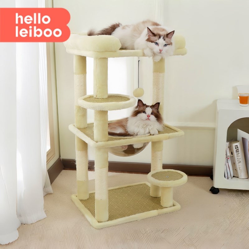 猫爬架家用大猫专用猫抓板猫窝一体太空舱猫跳台凉席猫架子猫爬梯
