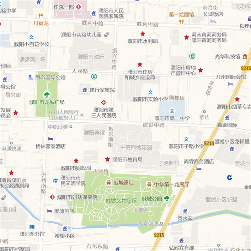 2022新款濮阳市城区地图办公室挂图高清防水墙壁装饰实物推荐定制