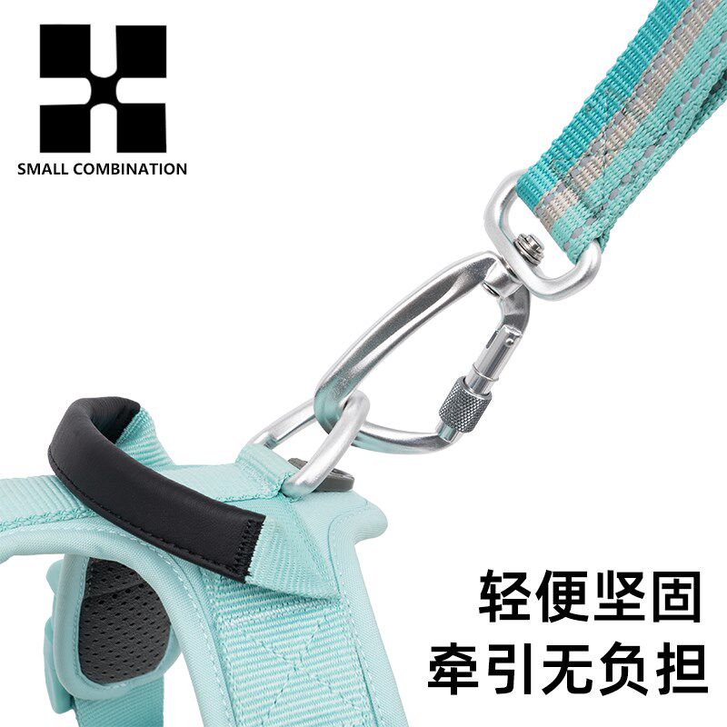 狗狗牵引绳中大小型犬登山扣调节狗胸背带牵引狗链不勒遛狗牵引绳