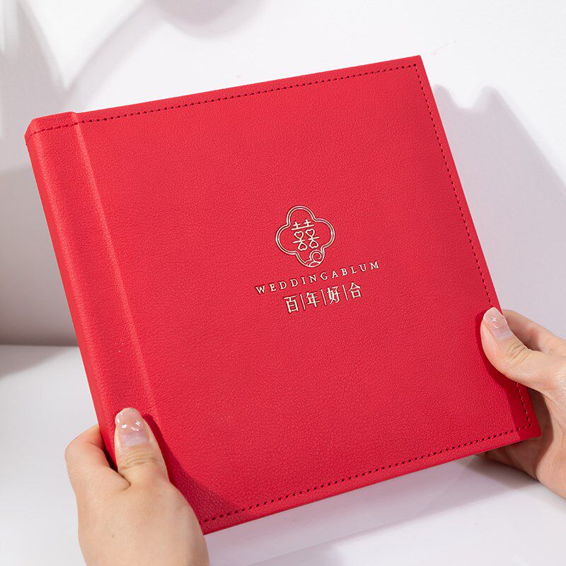 婚纱照相册定制打印结婚照片精修入册情侣相片影集高端纪念册制作