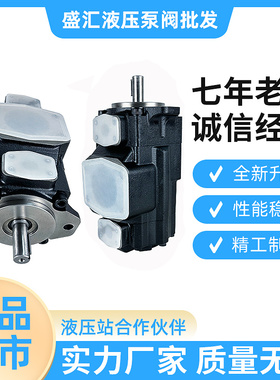 以合液压泵直营T6C&T6CC 020 010 1R00 C100全新高压双联叶片油泵