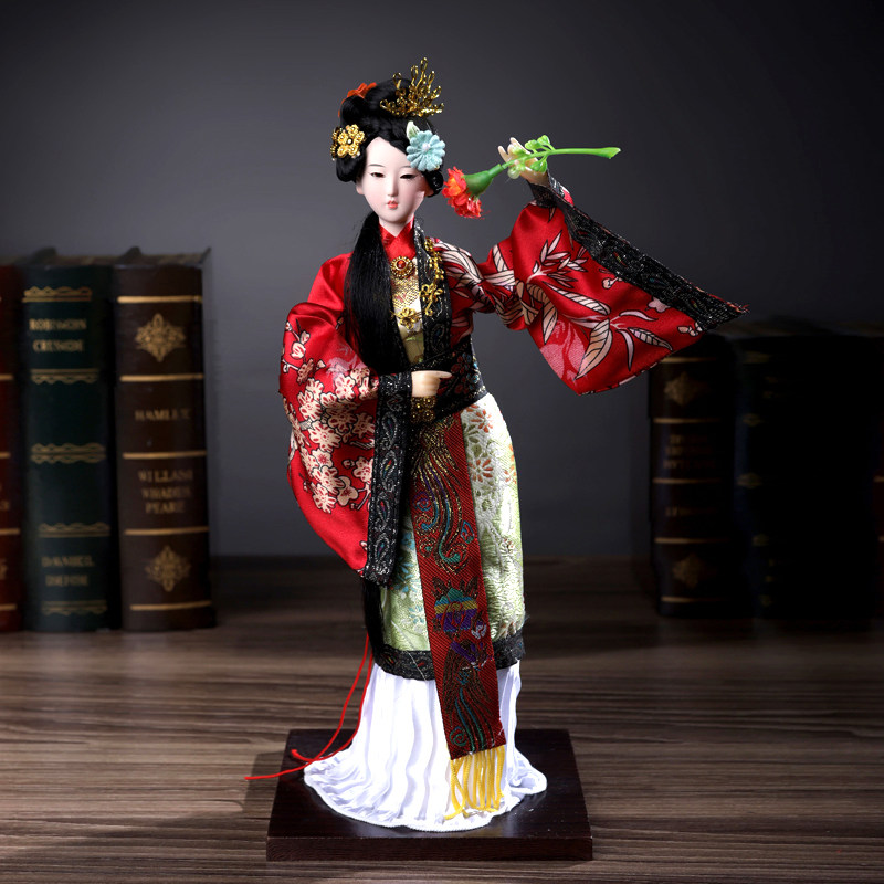 创意中国人偶娃娃 红楼梦十二金钗绢人摆件工艺品家居玩偶装饰品