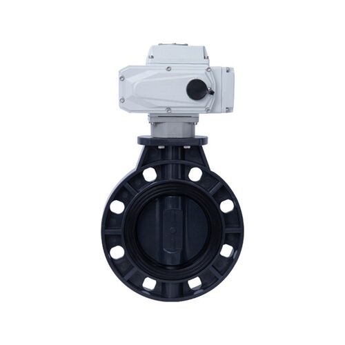 电动PVC蝶阀D971X-10S耐腐蚀酸碱UPVC塑料农业灌溉园林喷洒DN5080