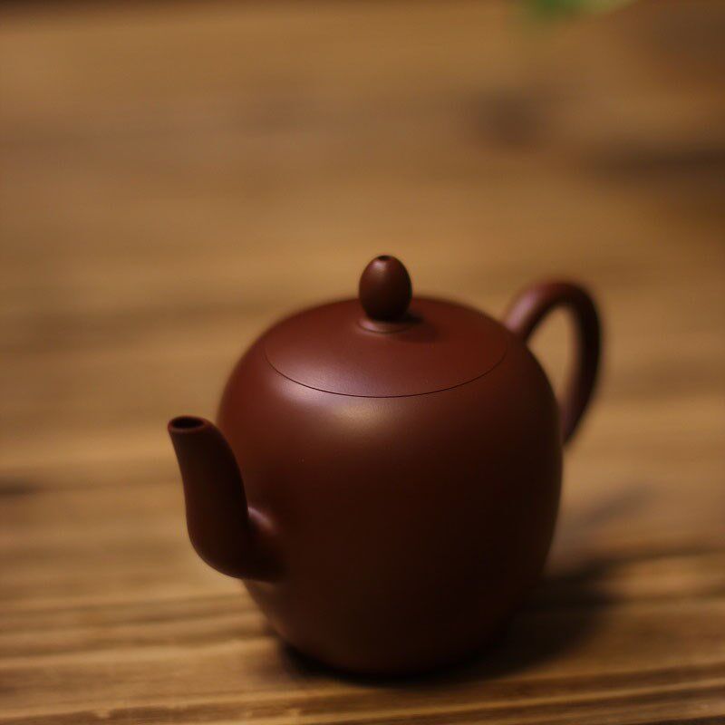 吴洁敏【美人肩】手拉壶全手工泡茶纯朱泥壶煮茶家用大小容量紫砂