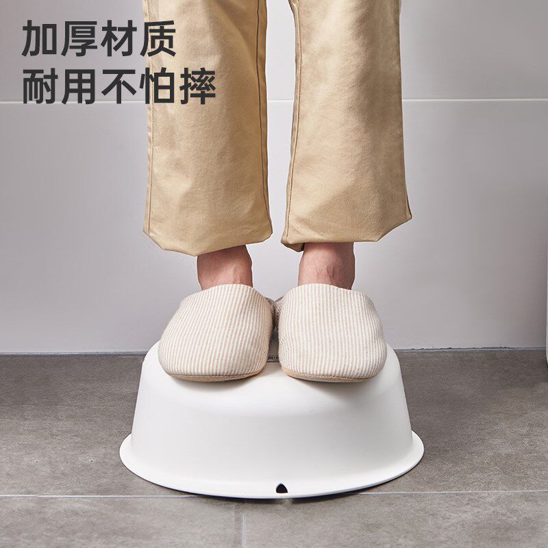 BDO脸盆挂钩免打孔卫生间挂盆神器浴室壁挂放洗澡盆加厚塑料盆子图片