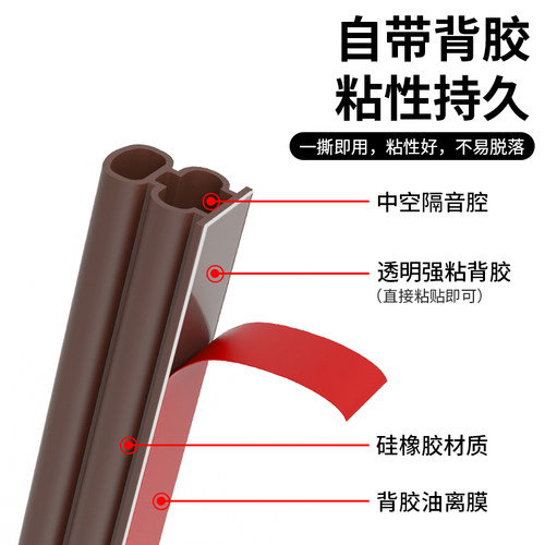 门缝密封条防盗门隔音门贴门窗户木门卧室门框静音防撞条防风胶条