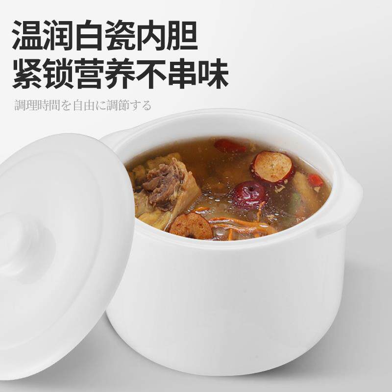 电炖锅燕窝炖盅家用陶瓷煲汤锅迷你熬煮粥神器婴儿辅食锅1-2人