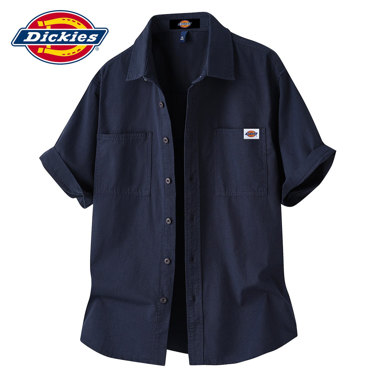 Dickies工装宝蓝短袖透气衬衫