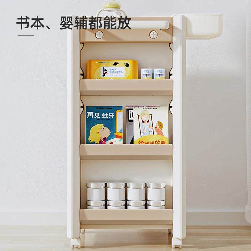 婴儿用品喂养台收纳柜床头置物架护理推车移动奶瓶置物架玩具收纳