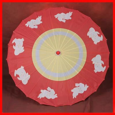 公孙离祈雪灵祝cos伞道具百舞惊鸿油纸伞古风儿童玉兔公主绸布图片