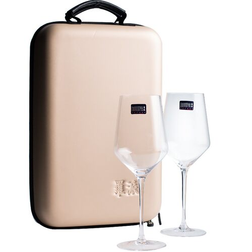 ROUPA罗派旅行便携式红酒杯礼盒高端礼品杯手工水晶玻璃高脚杯2只