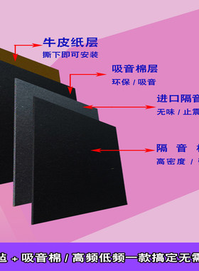 汽车隔音止振板汽车门板隔音棉低频王小车汽车地板止震板三合一