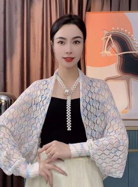 云南镂空民族风披肩女士夏季配裙子外搭空调开衫出游宽松围巾坎肩
