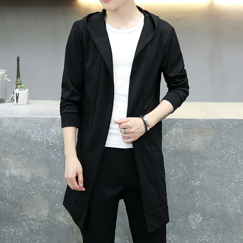 男士风衣外套春秋款2023新款男装修身披风薄款上衣潮流中长版衣服