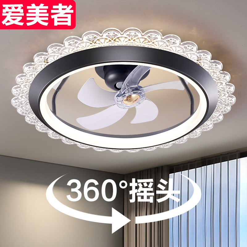 吸顶风扇灯卧f室电扇灯家用房间主卧吊扇灯网红新款带灯扇一体灯图片