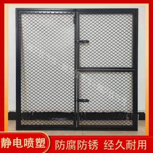定制家用铁门庭院门猫笼门单门镂空铁门遮挡铁丝菱形铁网格网加厚
